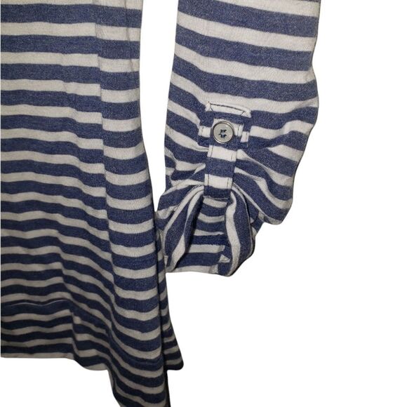 GUESS Blue and White Stripes Quarter Sleeve Blouse Small - Picture 3 of 5